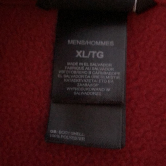 NEW THE NORTH FACE HALF ZIP FLEECE PULL OVER TOP MAROON MENS EXTRA LARGE XL TNF - Picture 6 of 6